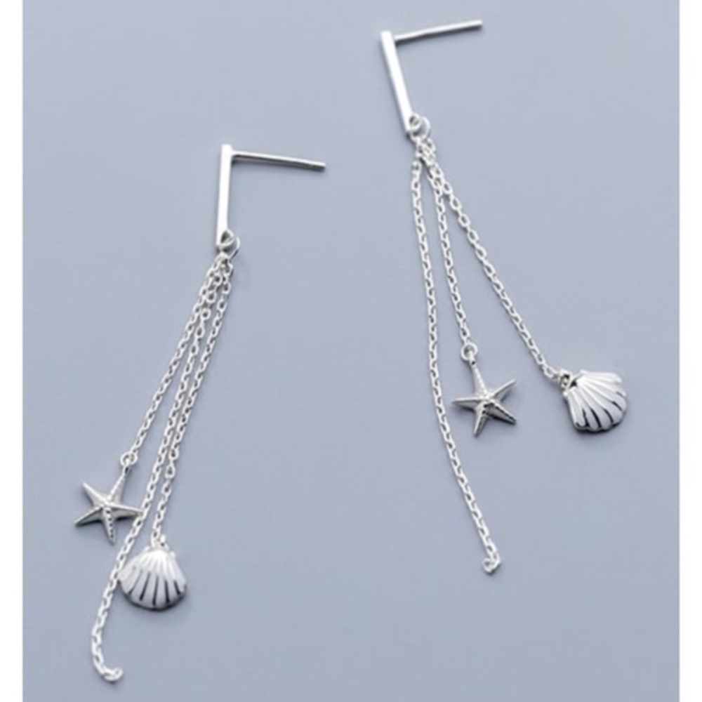 New .925 SS Shell Earrings